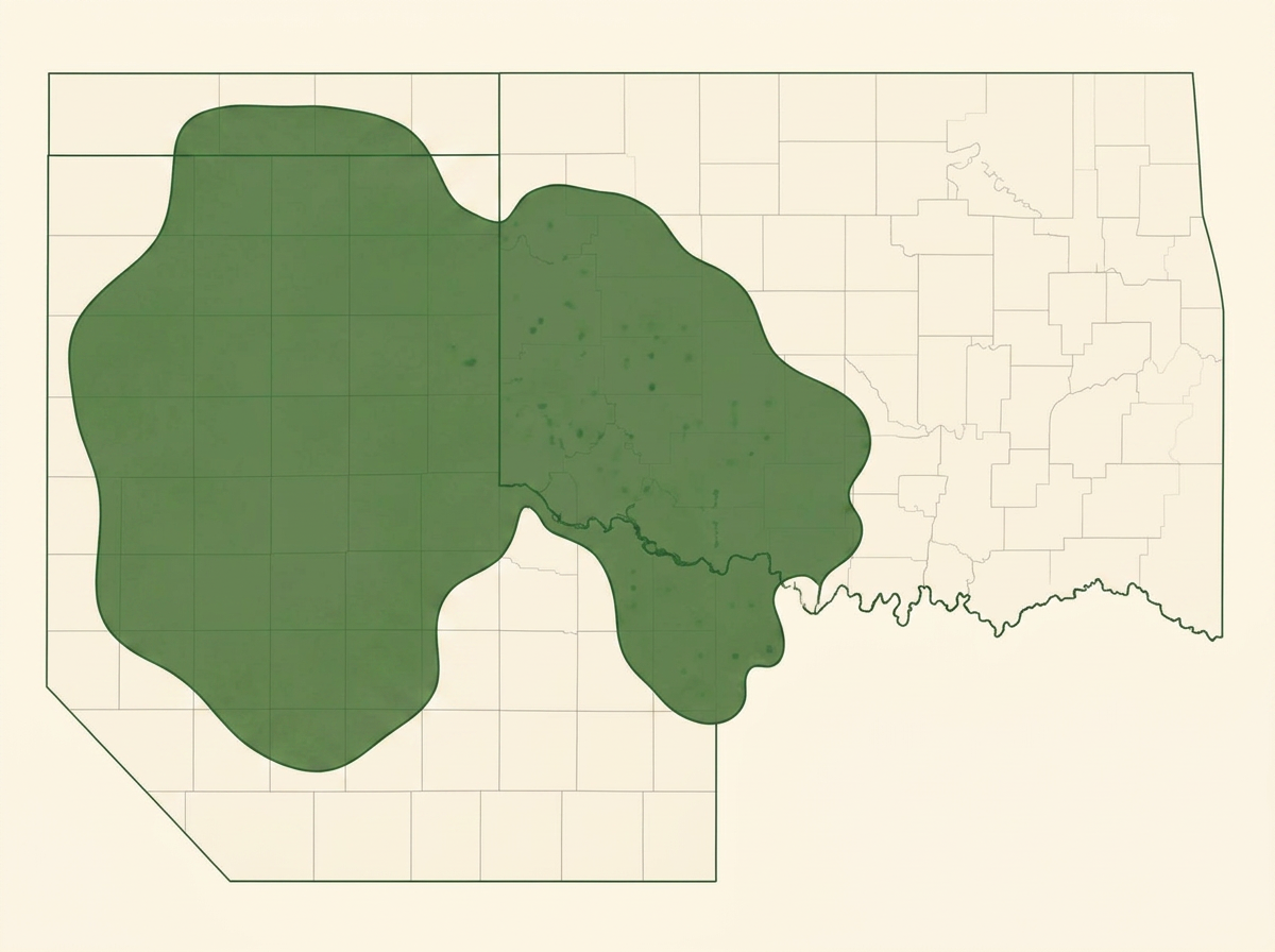 Map of the Anadarko Basin focus area across the Texas Panhandle and western Oklahoma
